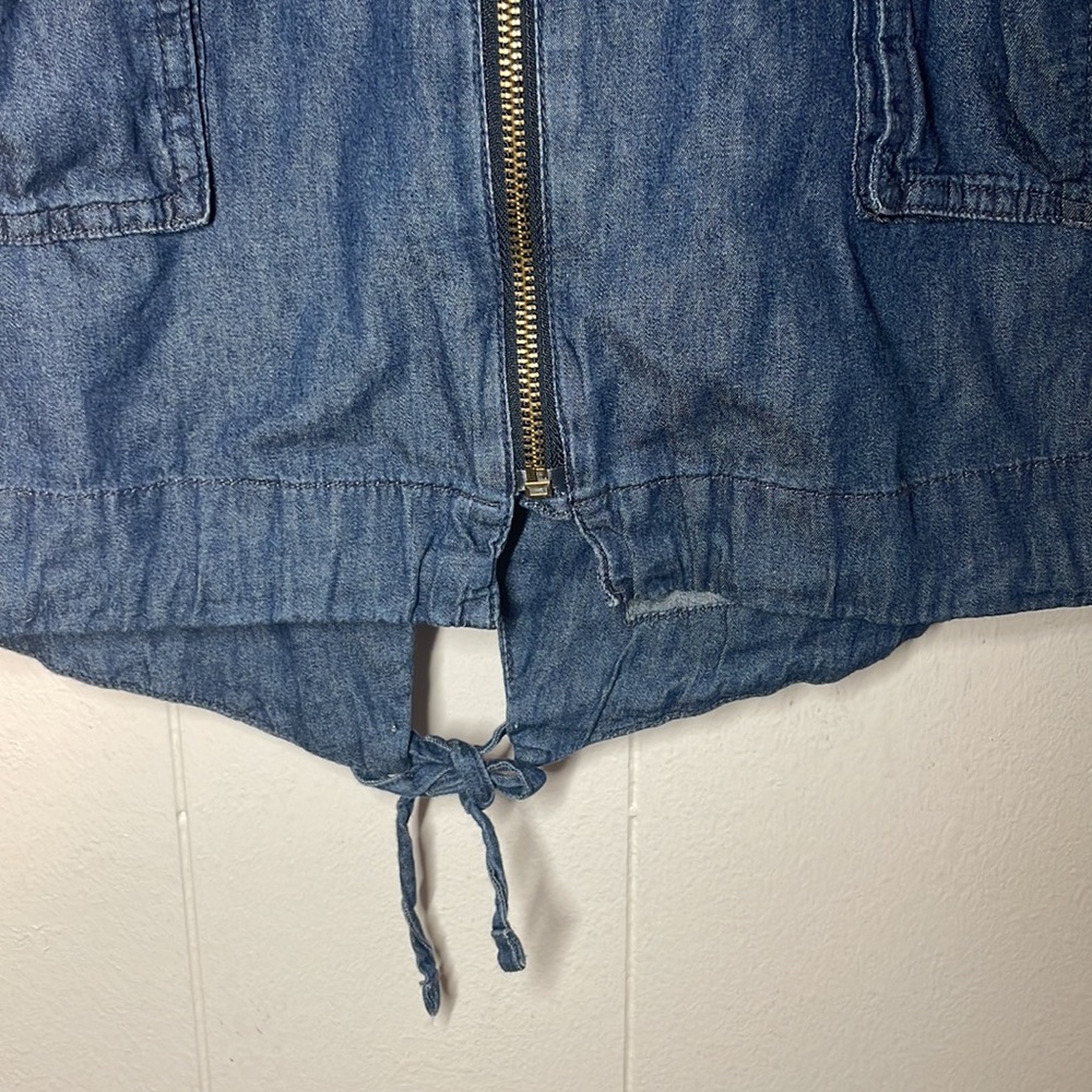 Vintage Rosio Denim Sleeveless Utility Vest Jacket - Picture 7 of 12